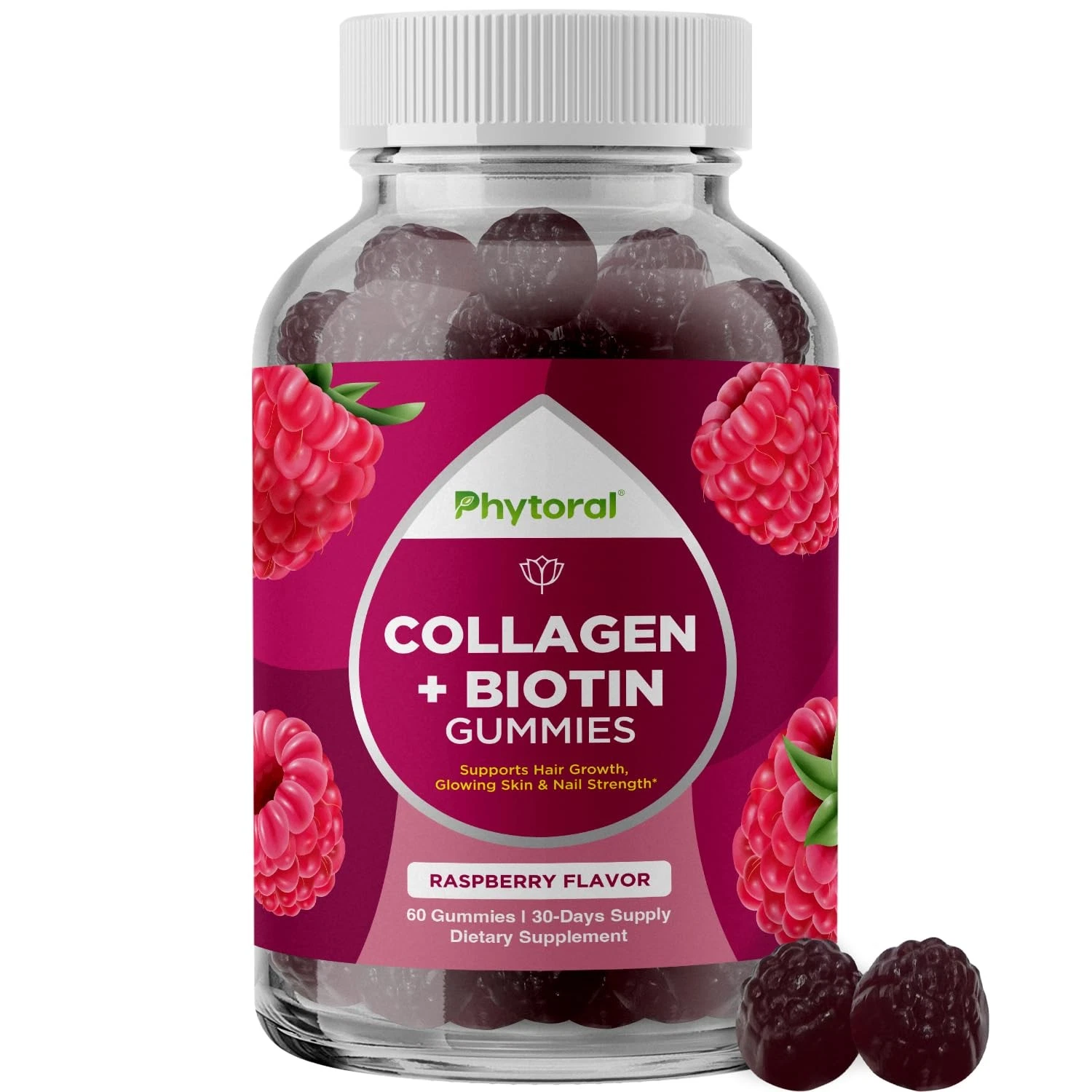 Hydrolyzed Collagen Gummies Vitamins for Adults - Hair Skin and Nails Gummies fo