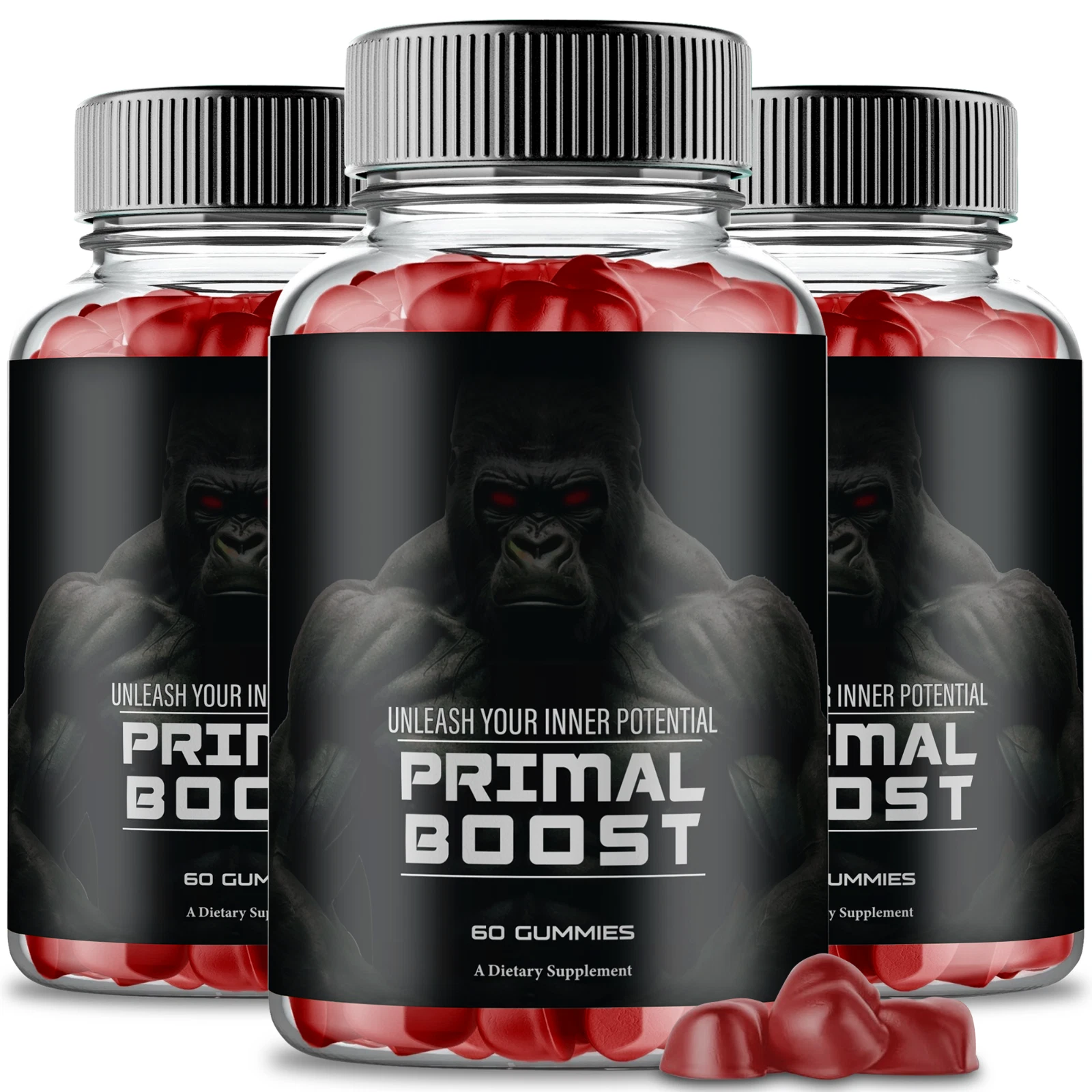 (3 Pack) Primal Boost Advanced Gummy, PrimalBoost Men Vitality & Daily Energy