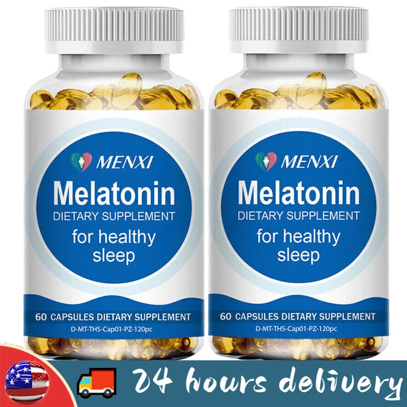 5mg Melatonin 2 x 60 Capsules Extra Strength Sleep Aid for Natural Sleep Support