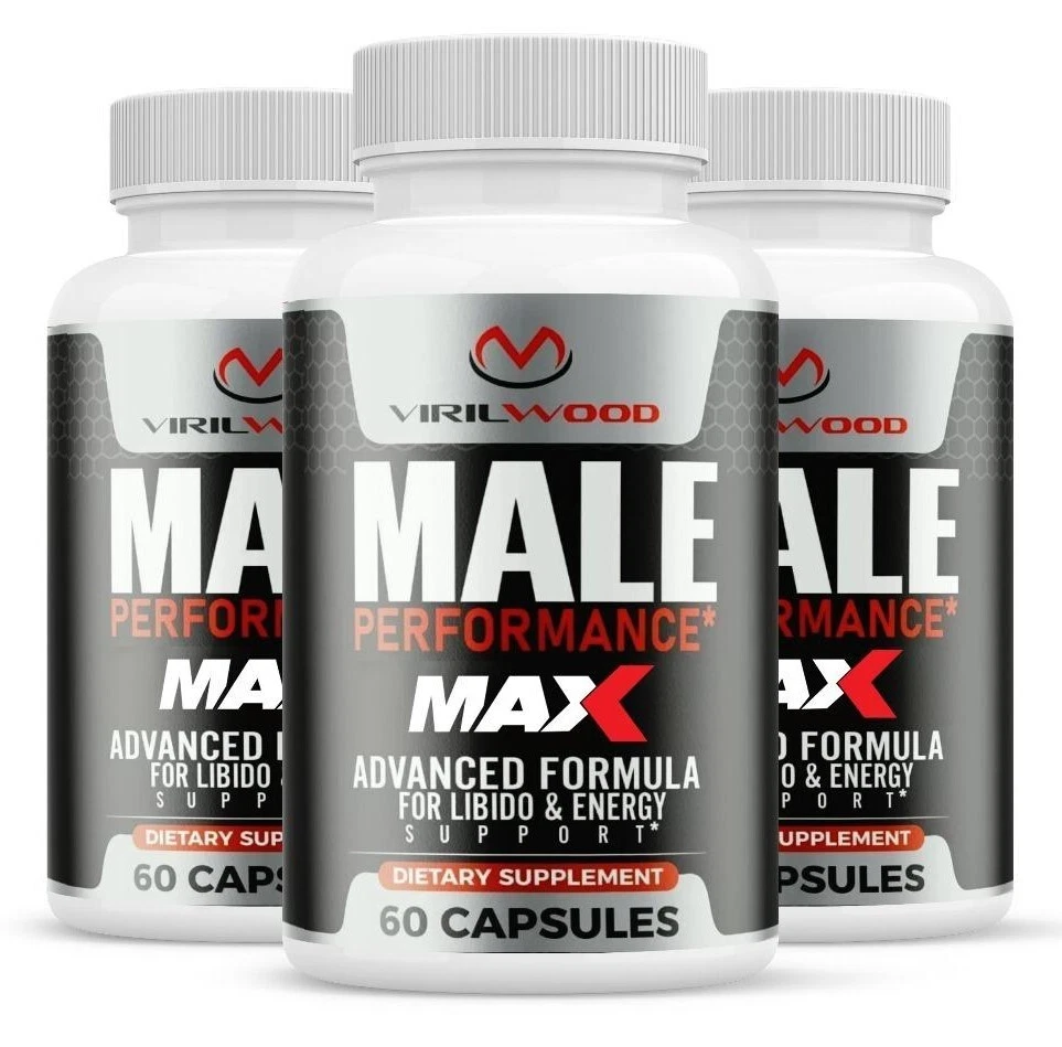 (3 Pack) VirilWood Max Performance Pills for Men, Viril Wood Male Support