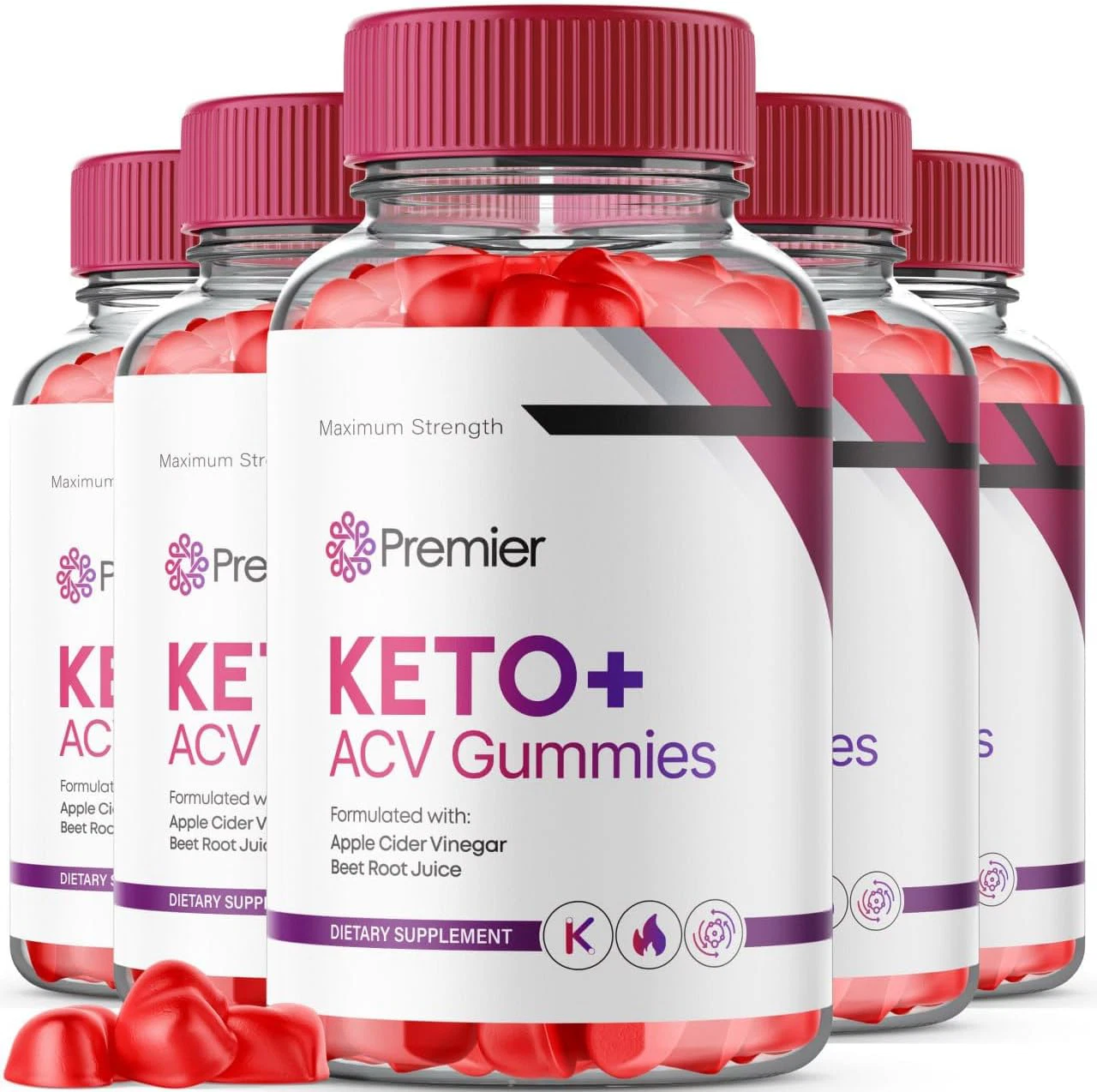 (5 Pack)Premier Keto ACV Gummies, Premier Keto Gummies Weight Loss - 300 Gummies