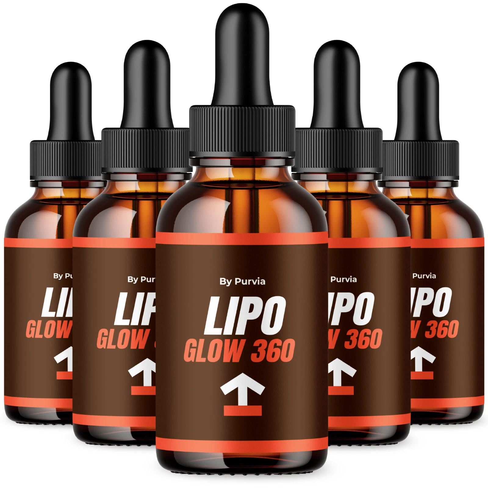 (5 Pack) Lipo Glow 360 Liquid Drops for Advanced Overall Wellness Support
