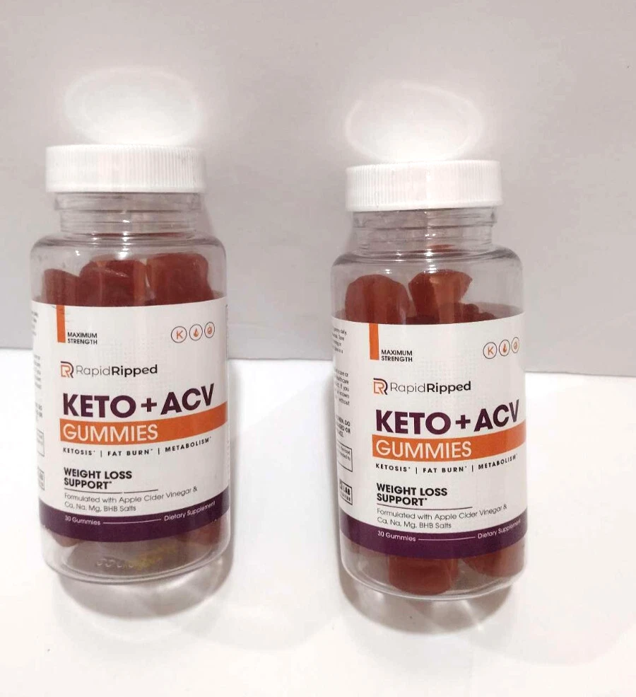 Rapid Ripped KETO+ACV Gummies, RapidRipped For Weight LOSS SUPPORT - 60 Gummies