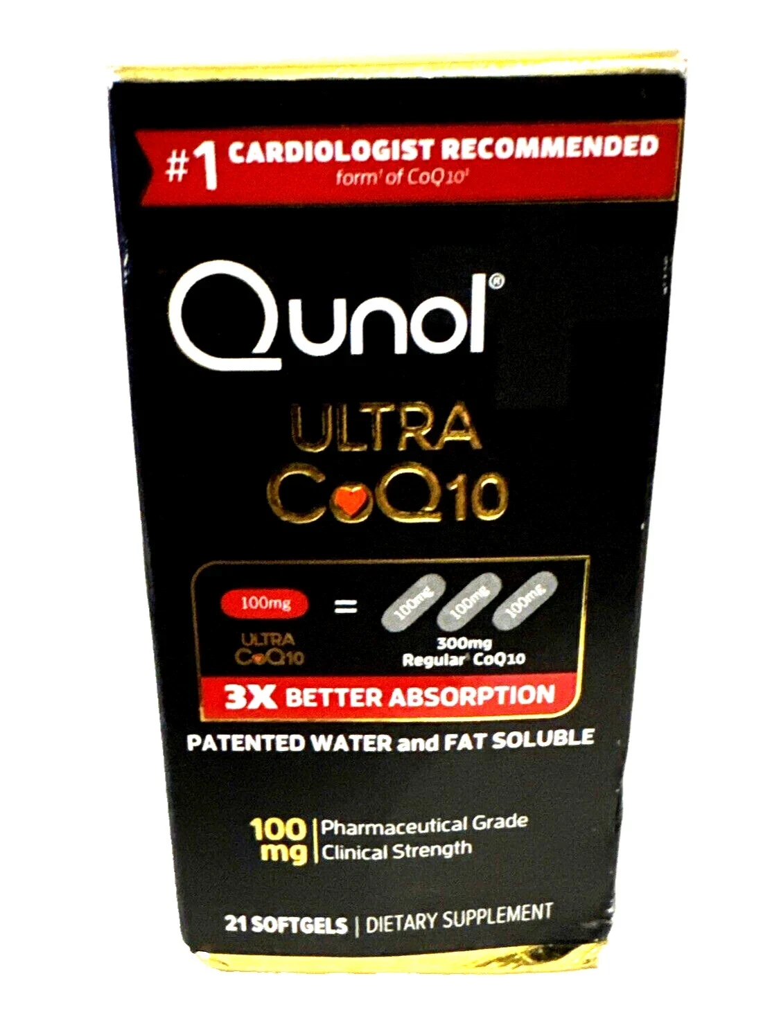 QUNOL Ultra CoQ10 100mg (21 Softgels) & FAST FREE SHIP! Exp. 01/2028
