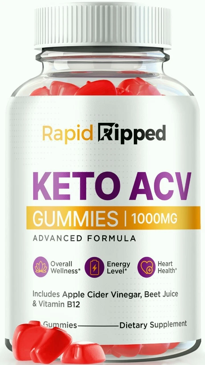Rapid Ripped Keto ACV Gummies, RapidRipped Weight Loss, Detox Gummy 60ct
