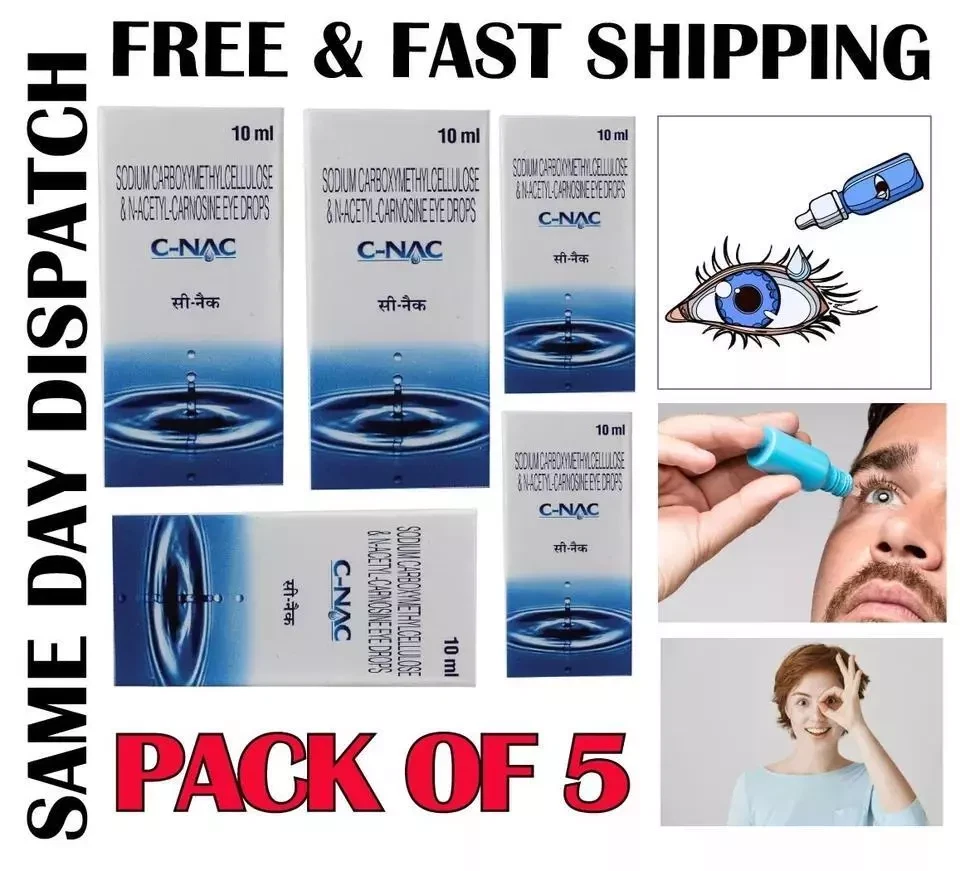 ( Pack of 5 ) C-NAC Eye Drops N-Acetyl-Carnosine Eye Drops 10ml