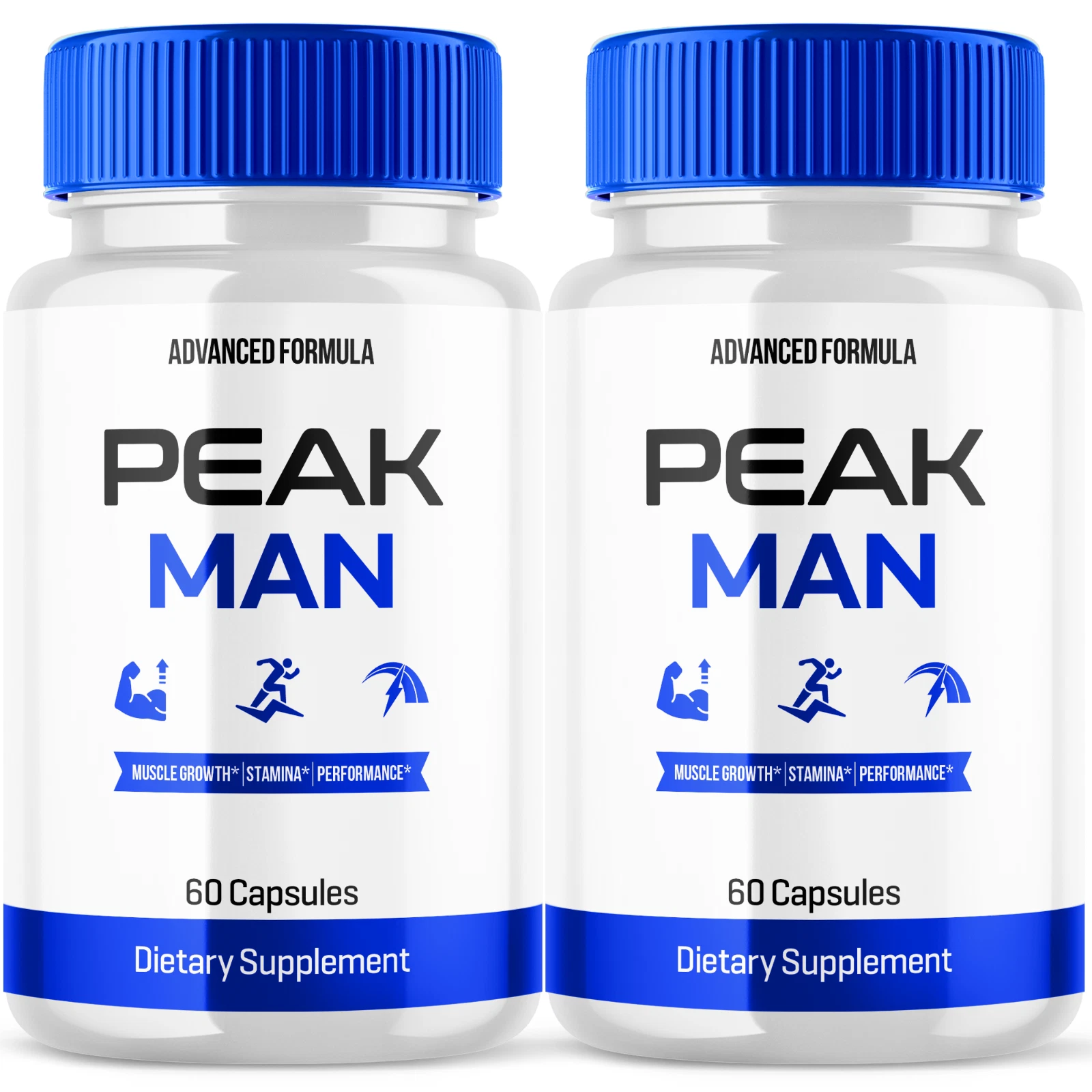 Peak Man Advanced Supplement Pills for Men with Natural Ingredients 120 Capsules