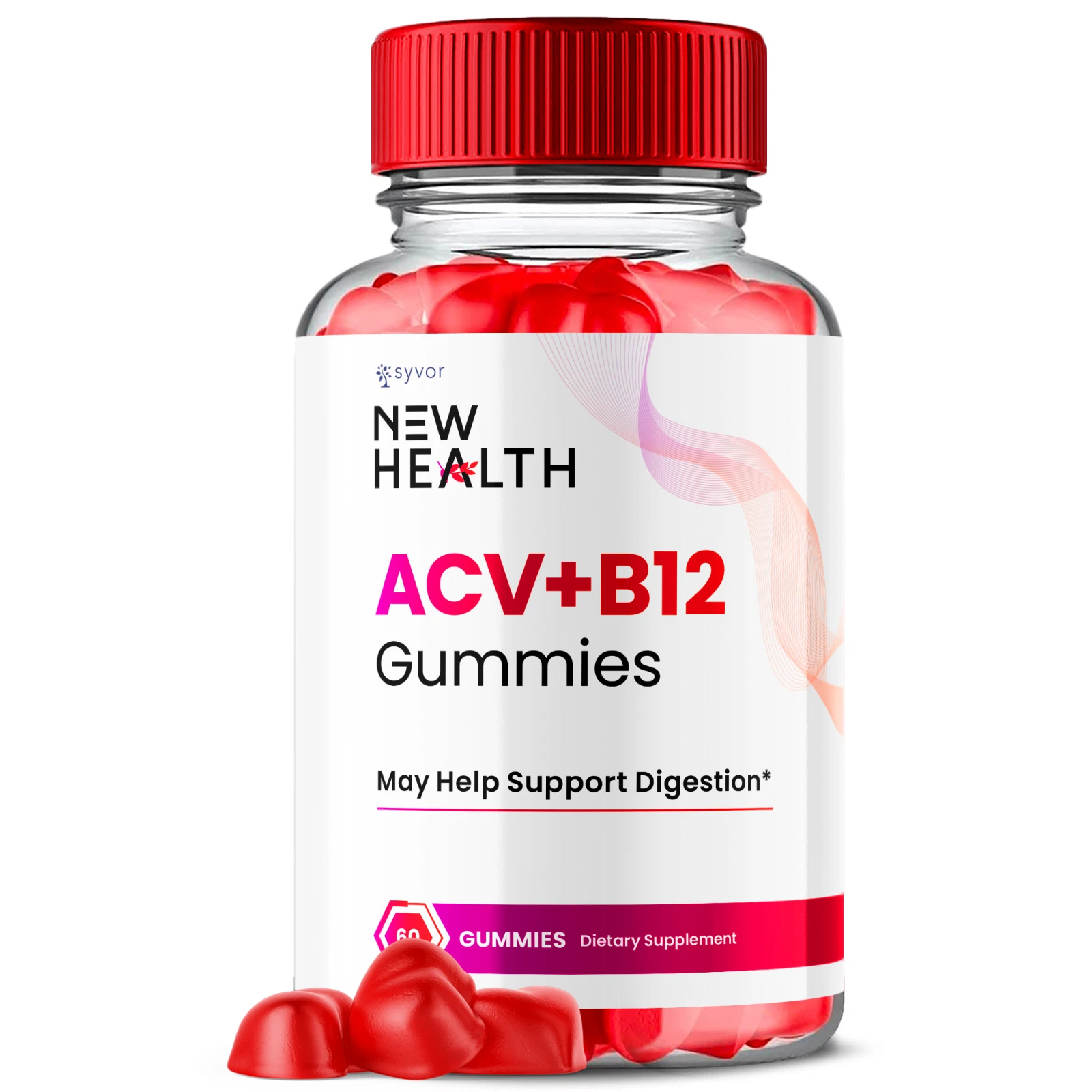 New Health Keto ACV Gummies Advanced Apple Cider Vinegar Gums 1000MG 60 Gummies