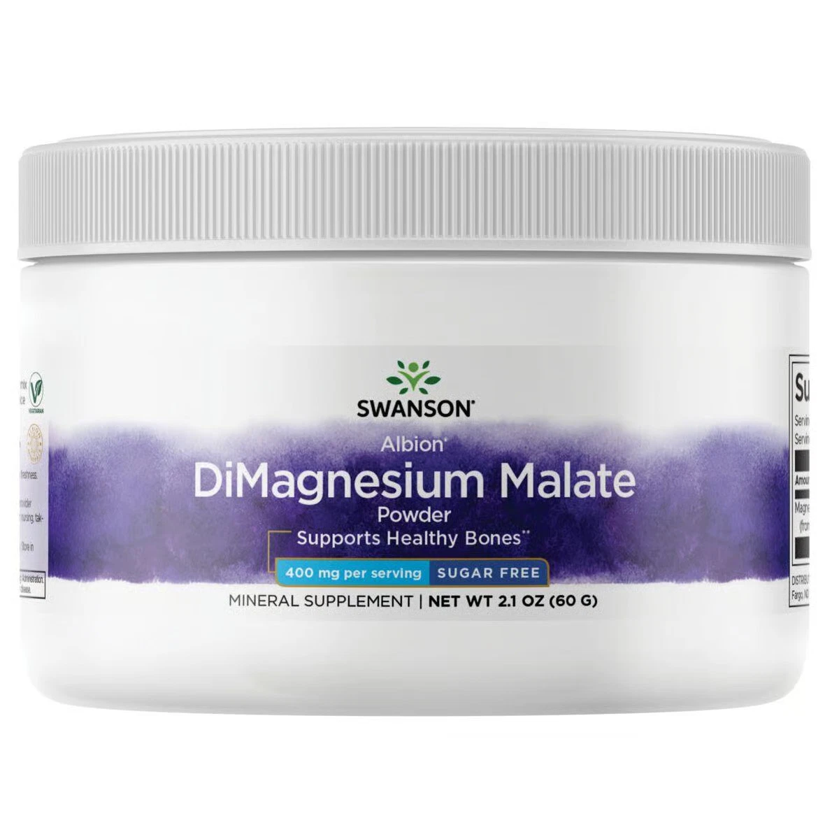 Swanson Albion Dimagnesium Malate 400 mg 2.1 oz Powder