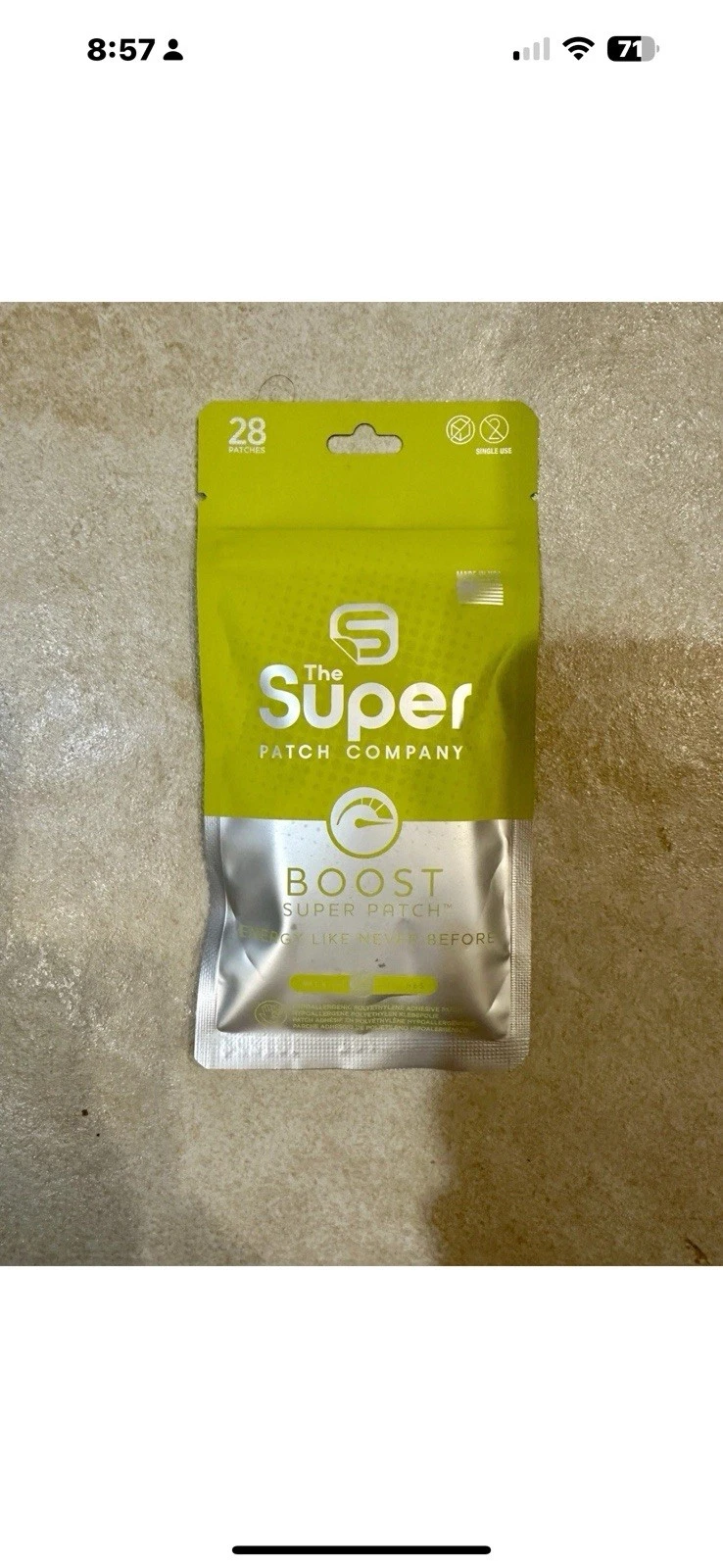 The Super Patch Company- 3 Day Trial Pack of BOOST 3 SINGLE ( ENERGY )