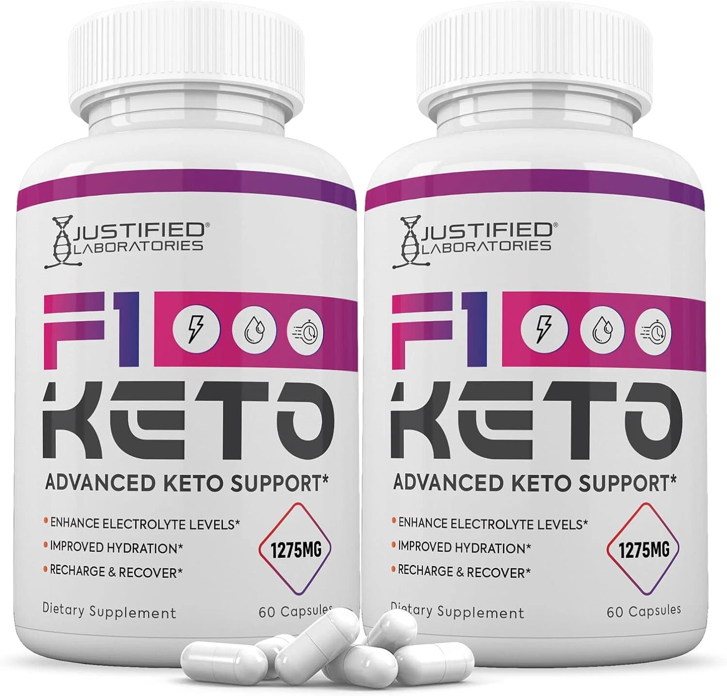 F1 Keto ACV Pills Extreme 1675MG New Improved Formula 2 Pack