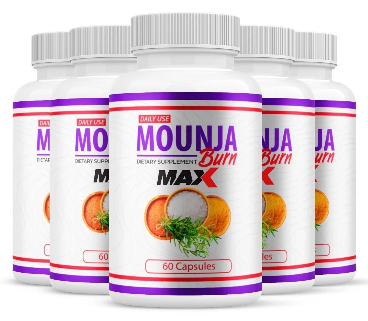 (5 Pack) Mounja Burn Weight Loss Pills, MounjaBurn Fat Burning Supplement
