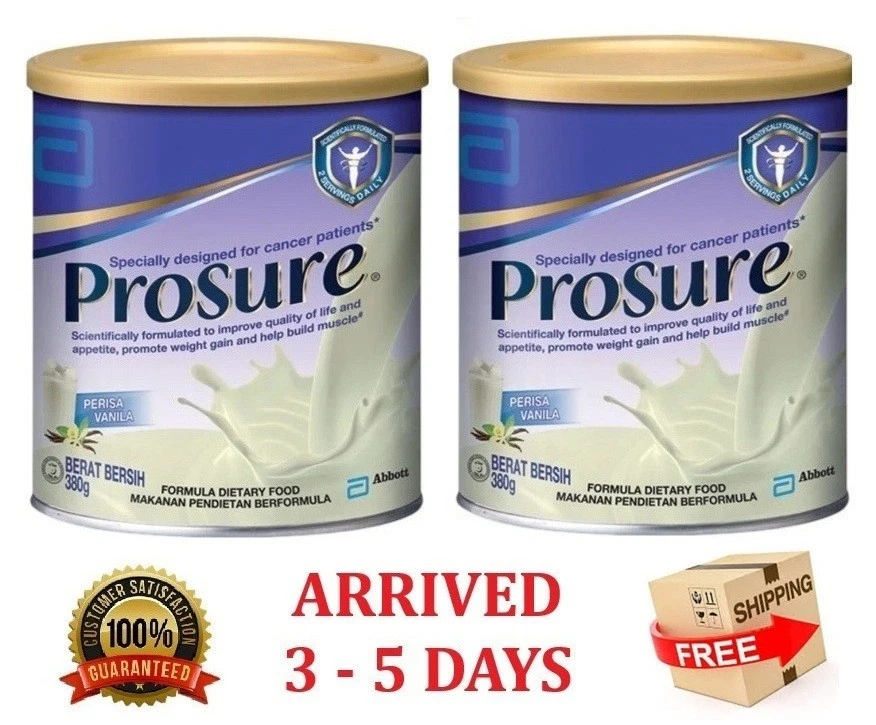 2x Abbott Pro Sure Milk Improve Appetite High Protein Prebiotic EPA 380g Vanilla