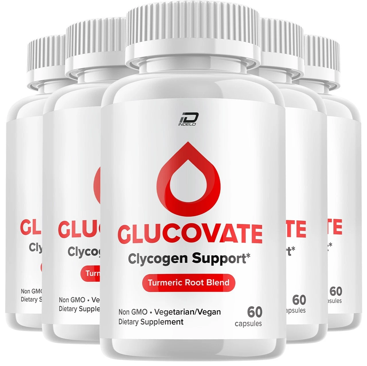 (5 Pack) Glucovate Capsules- Glucovate Advanced Supplement, Maximum Strength