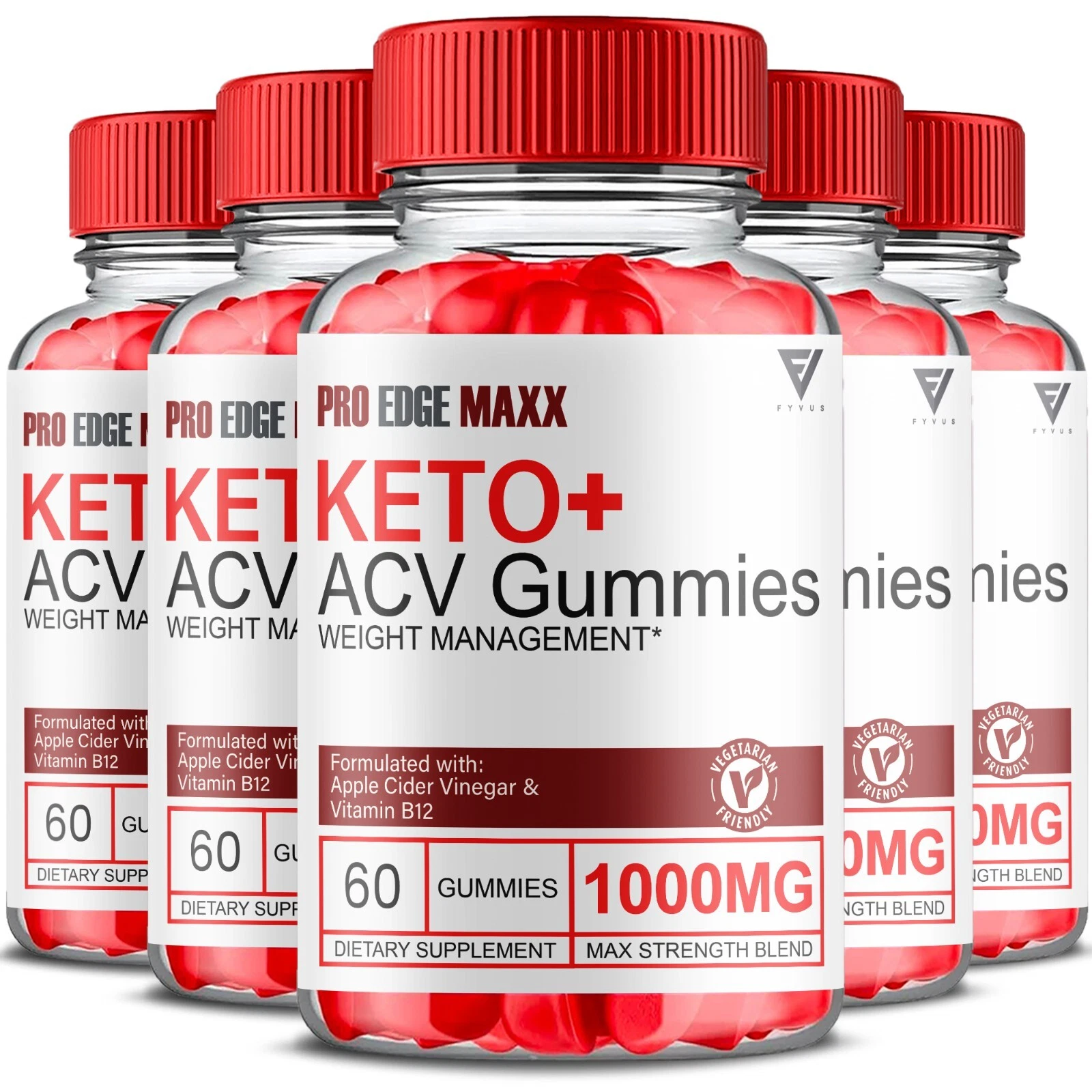 (5 Pack) Pro Edge Maxx Gummies, Pro Edge Maxx Keto Supplement (300 Gummies)