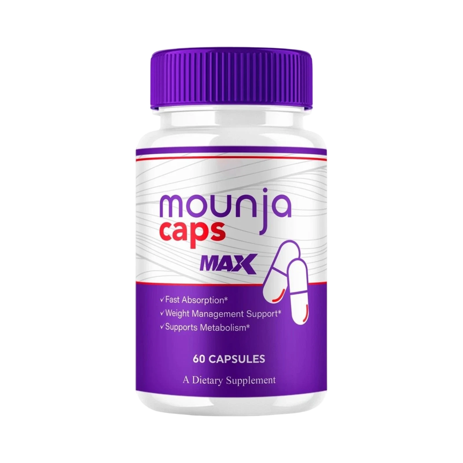 Mounja Caps Max Support, Mounja Caps Supports Weight Loss - 60 Capsules