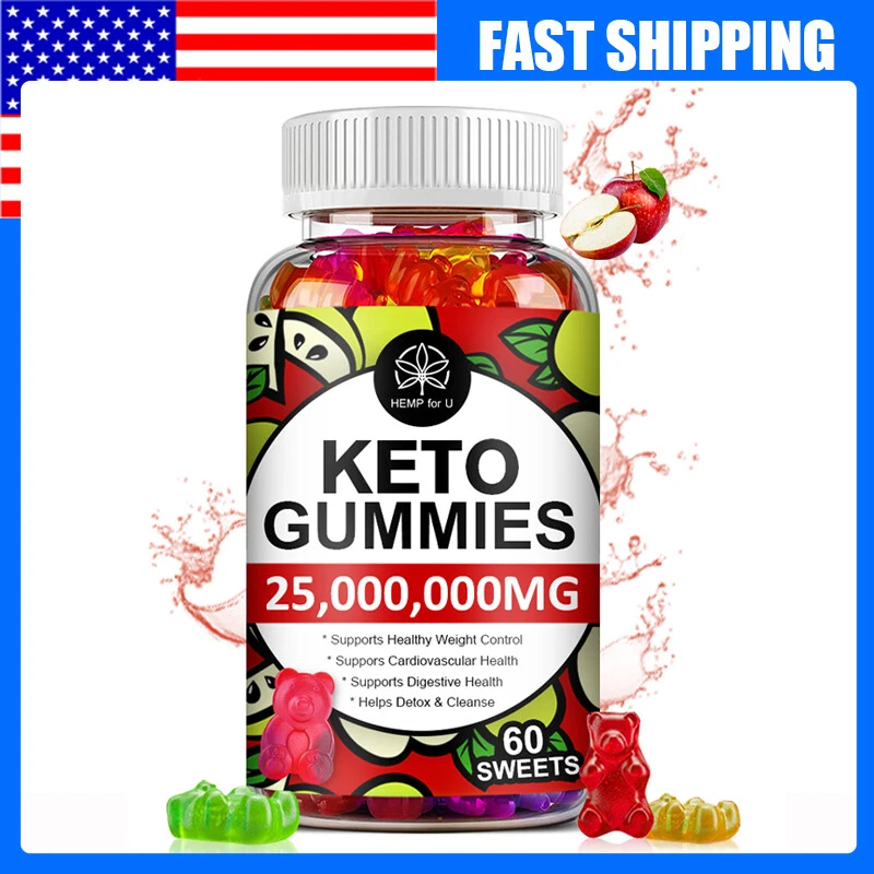 25,000,000MG KETO SLIMMING GUMMIES APPLE CIDER VINEGAR ACV WEIGHT LOSS 60 GUMMY