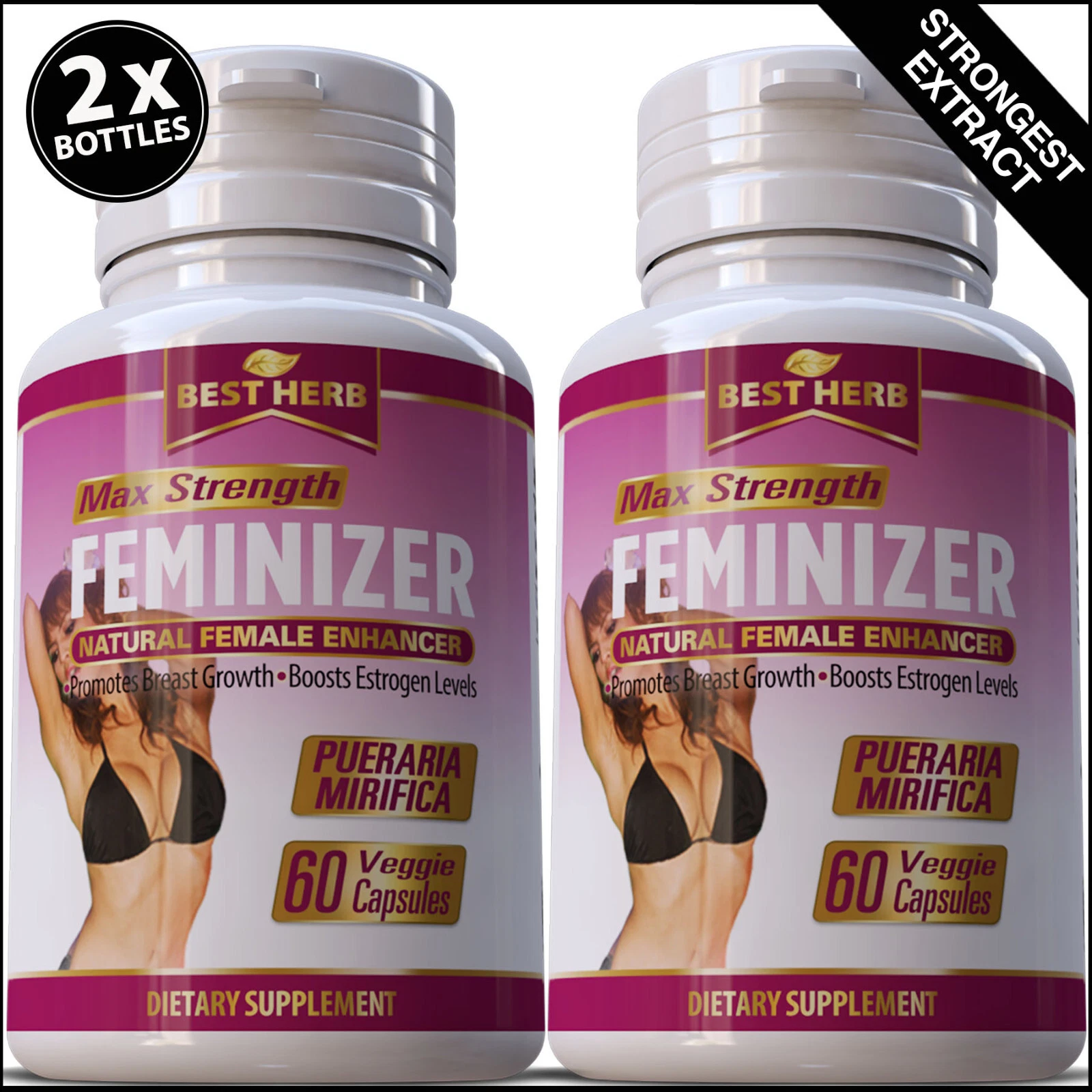 120 X PILLS STRONGEST FEMINIZE MALE BIG BREAST GROW FIRMER BUTT GROWTH FEMININE