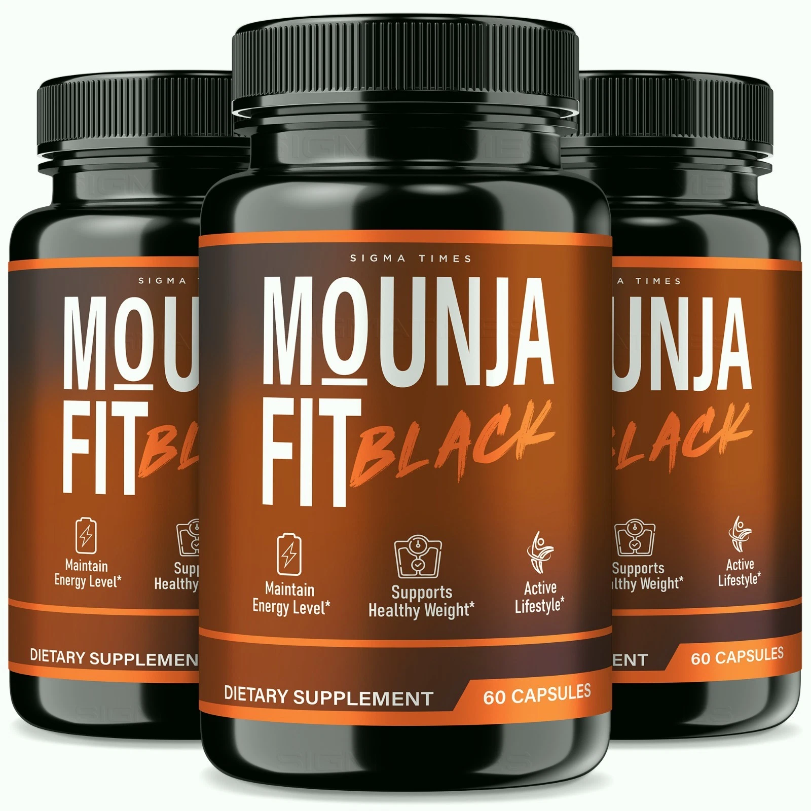 (3 Pack) Mounja Fit Black for Weight loss, Advanced Fat Burning Formula