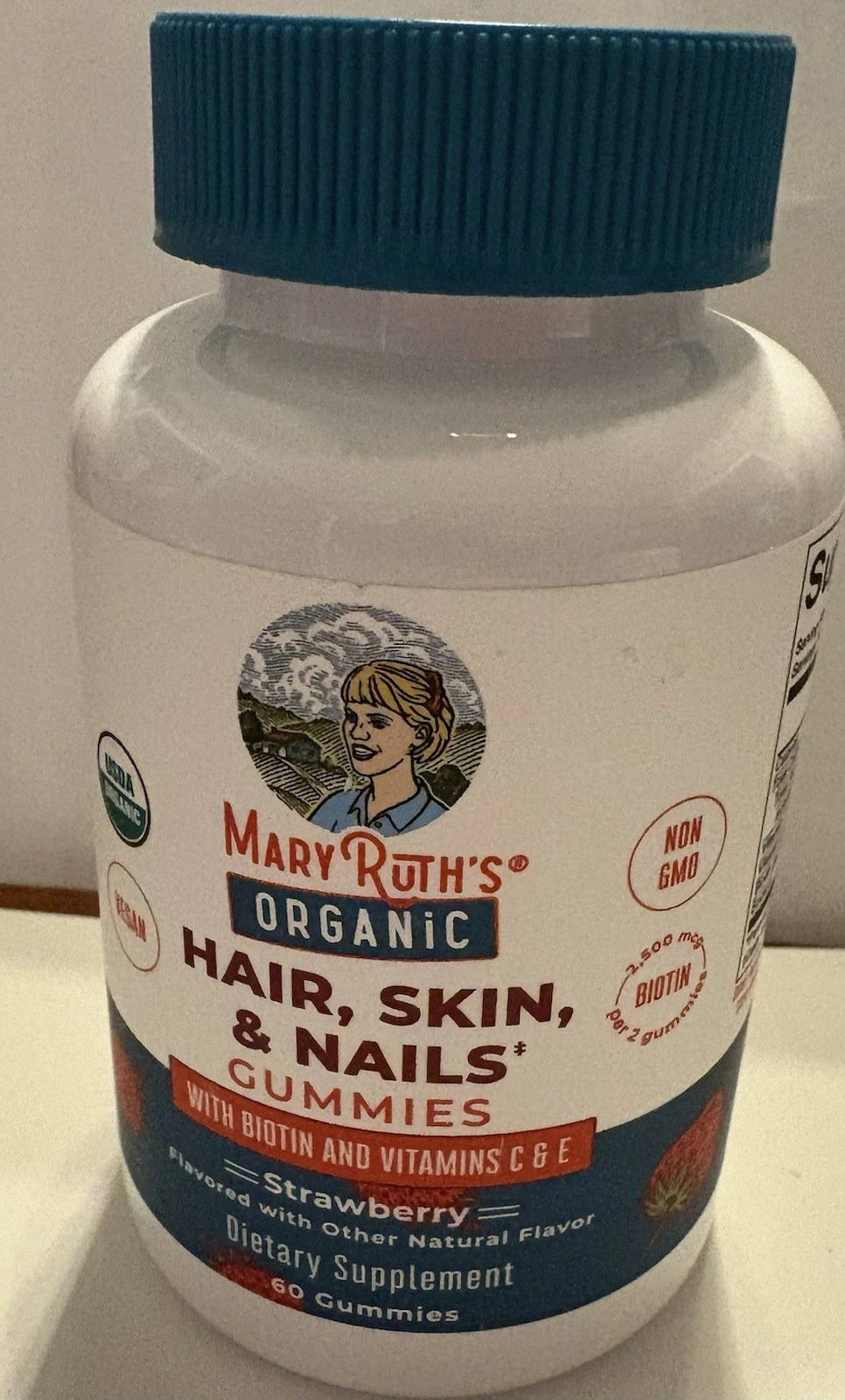 Mary Ruth’s Organic Hair, Skin & Nails Gummies 60 Count Exp 10/26