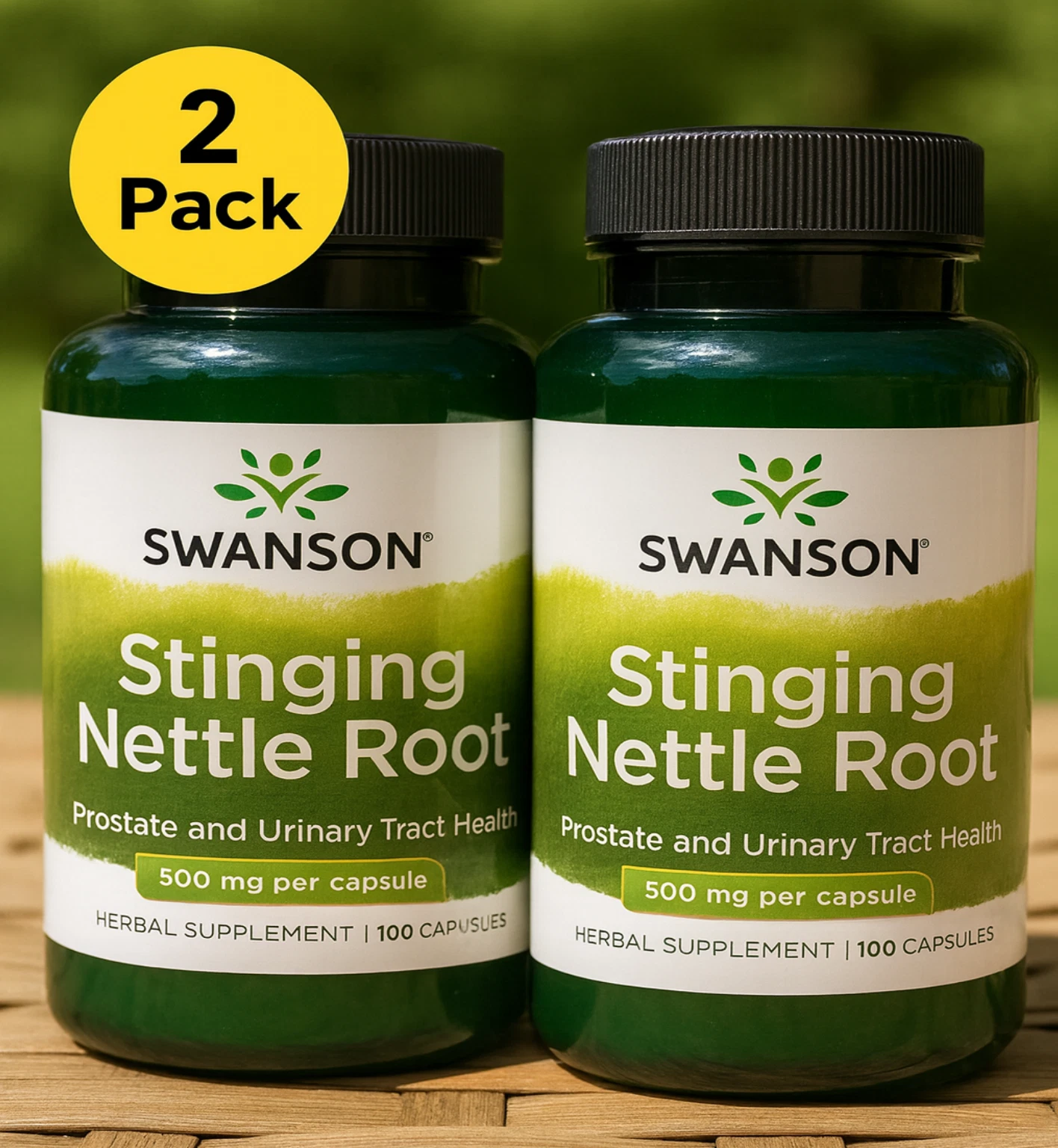 Stinging Nettle Root (Urtica Dioica) 200 Caps (2x100) Prostate ED Health, 2 Pack