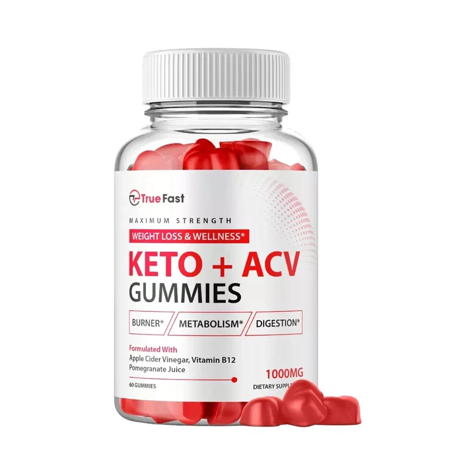 True Fast Keto ACV Chew Gummies Maximum Strength Dietary Supplement (60 Gummies)