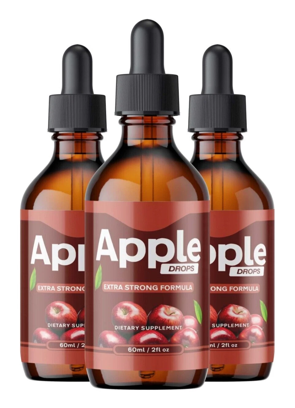 Apple Drops Extra Strong Formula AppleDrops Dietary Supplement ( 3 Pack )