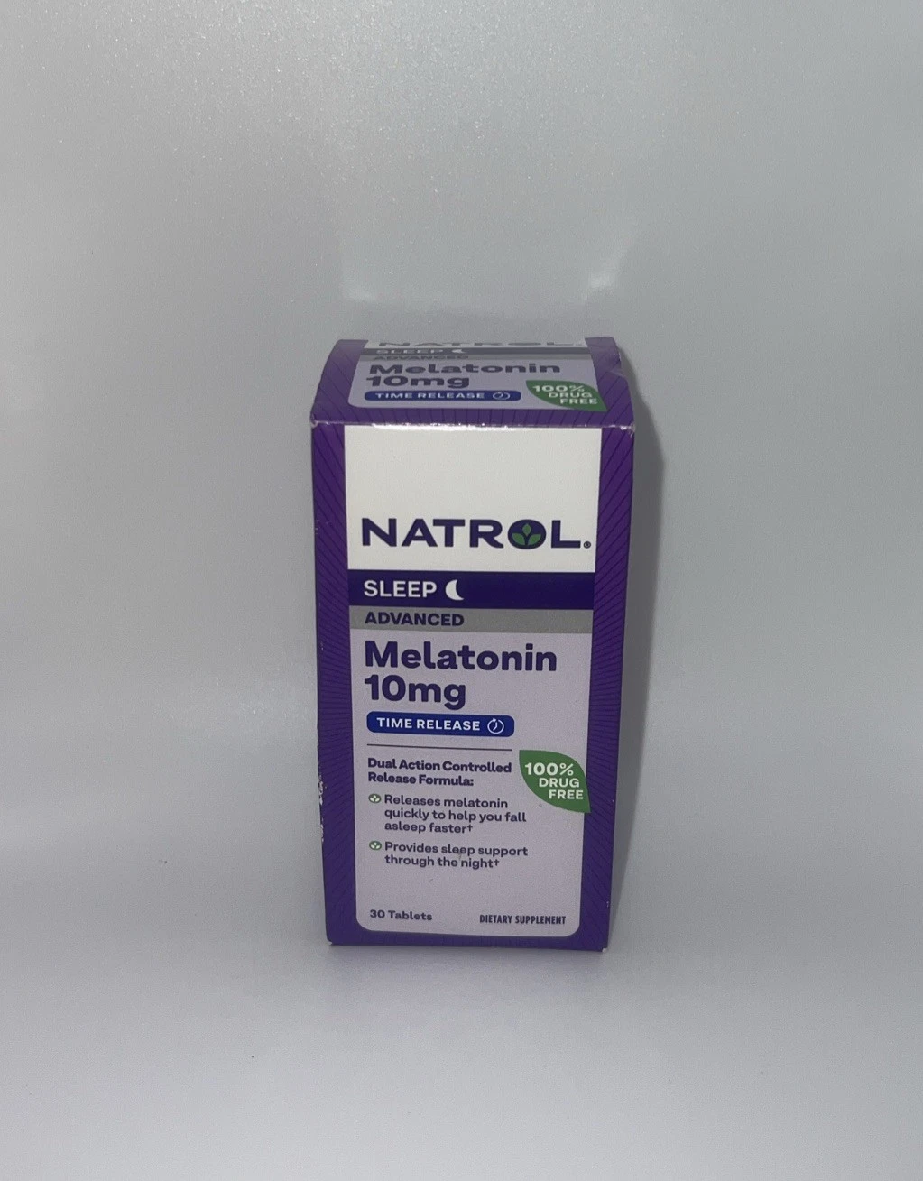 Natrol Advanced Sleep Aid Melatonin 10 mg Time Release (1-Box, 30ct) Exp. 04/26+