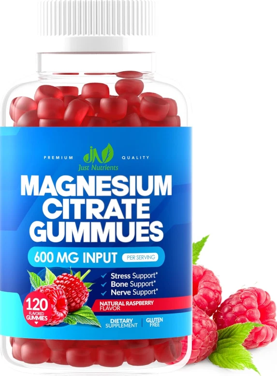 Magnesium Citrate Gummies Extra Strength for Calm, Relaxation & Digestion, 120ct