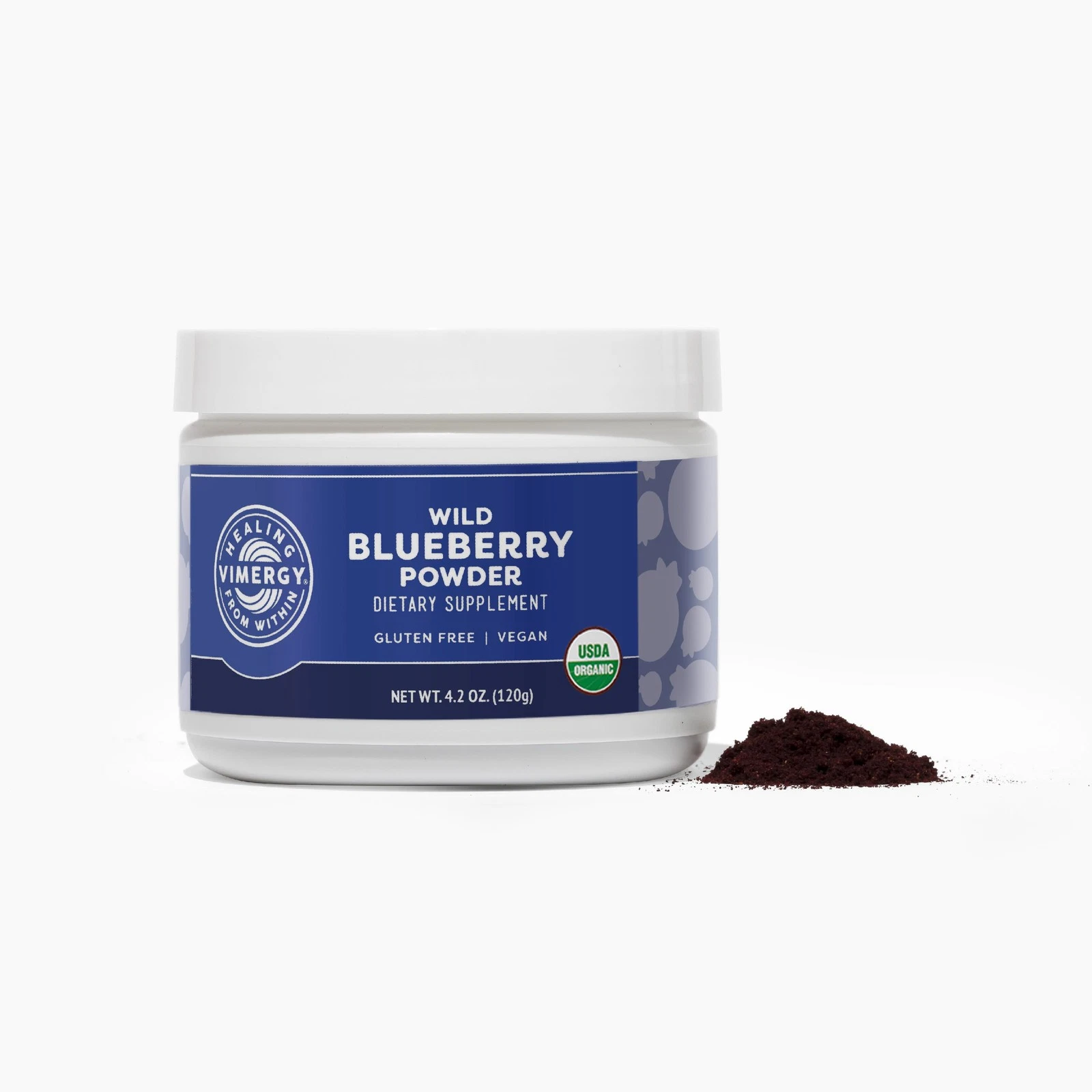 Vimergy USDA Organic Wild Blueberry Supplement Powder, Trial Size - 30 Servings