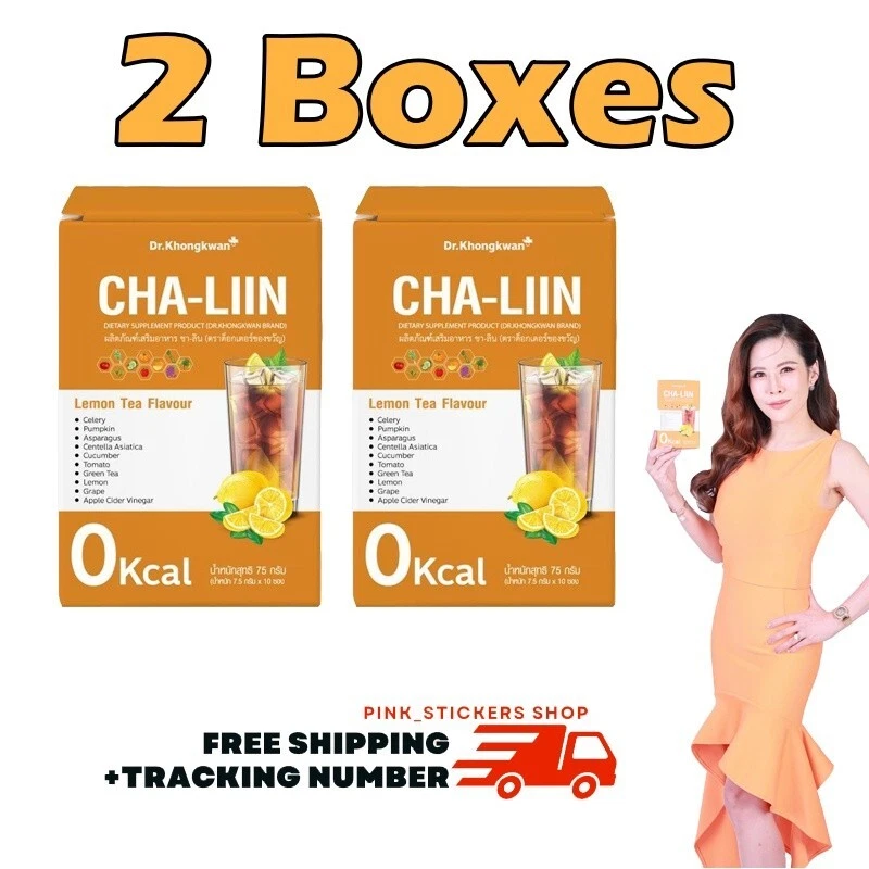 2X Cha-Liin Dietary Supplement Lemon Tea Flavor Weight Management Dr Khongkwan