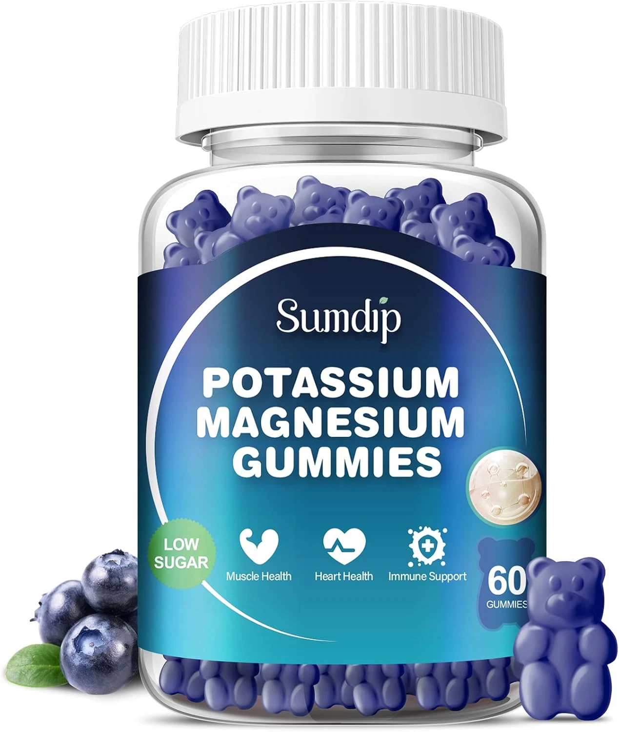 Potassium Magnesium Supplement Gummies High Absorption Potassium Citrate Magn...