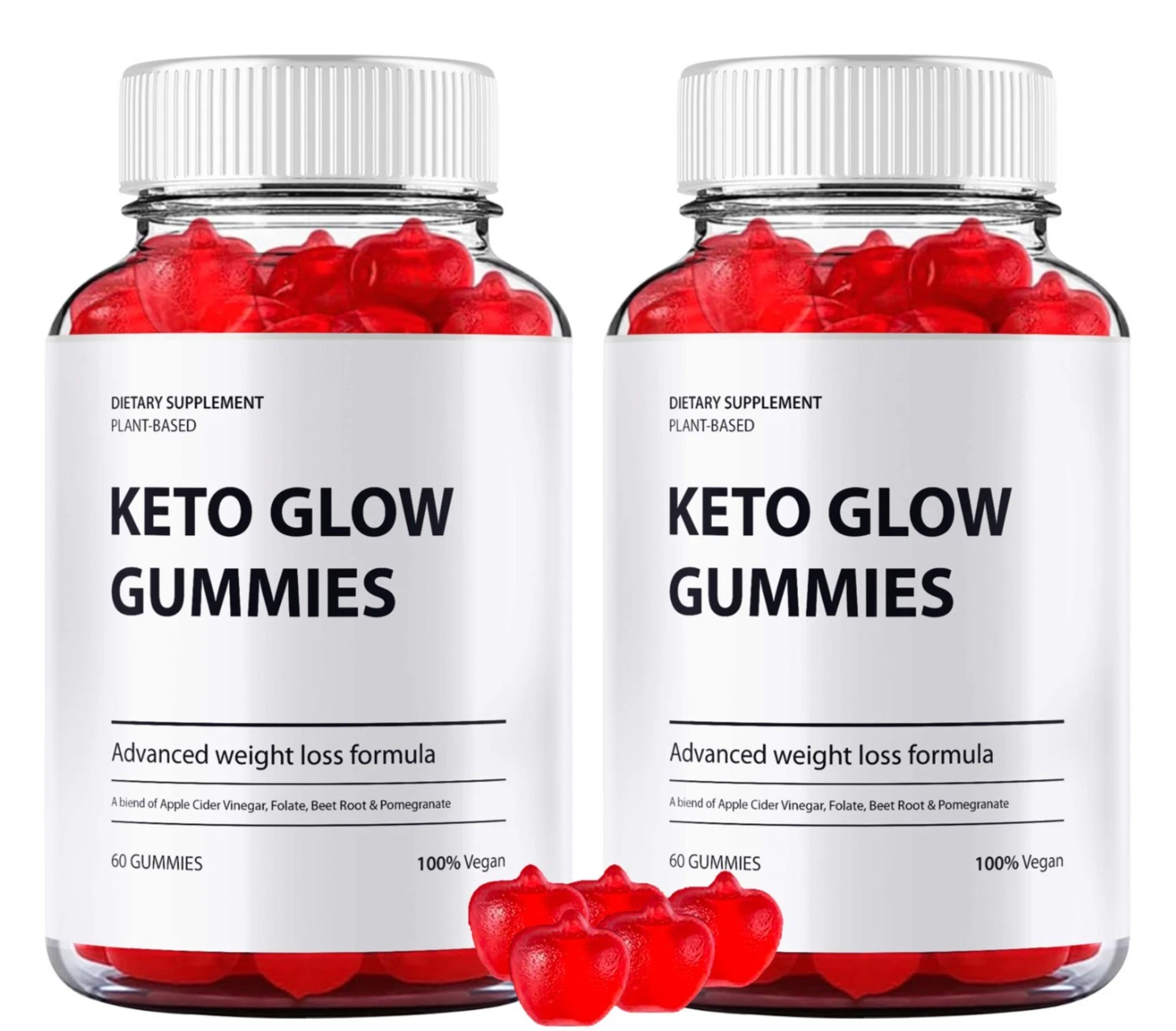 (2 Pack) Keto Glow Keto ACV Weight Loss Gummies, KetoGlow Gummies for Energy