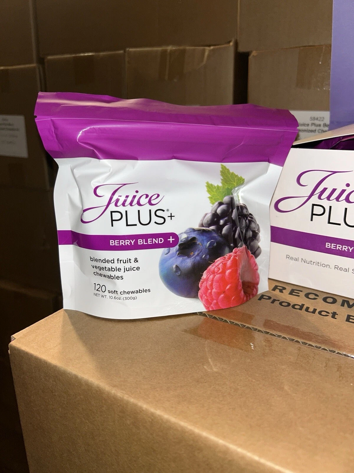 3 bags of Juice Plus+ BERRY BLEND + - Blended Fruit & Veg Juice Chewables (120)