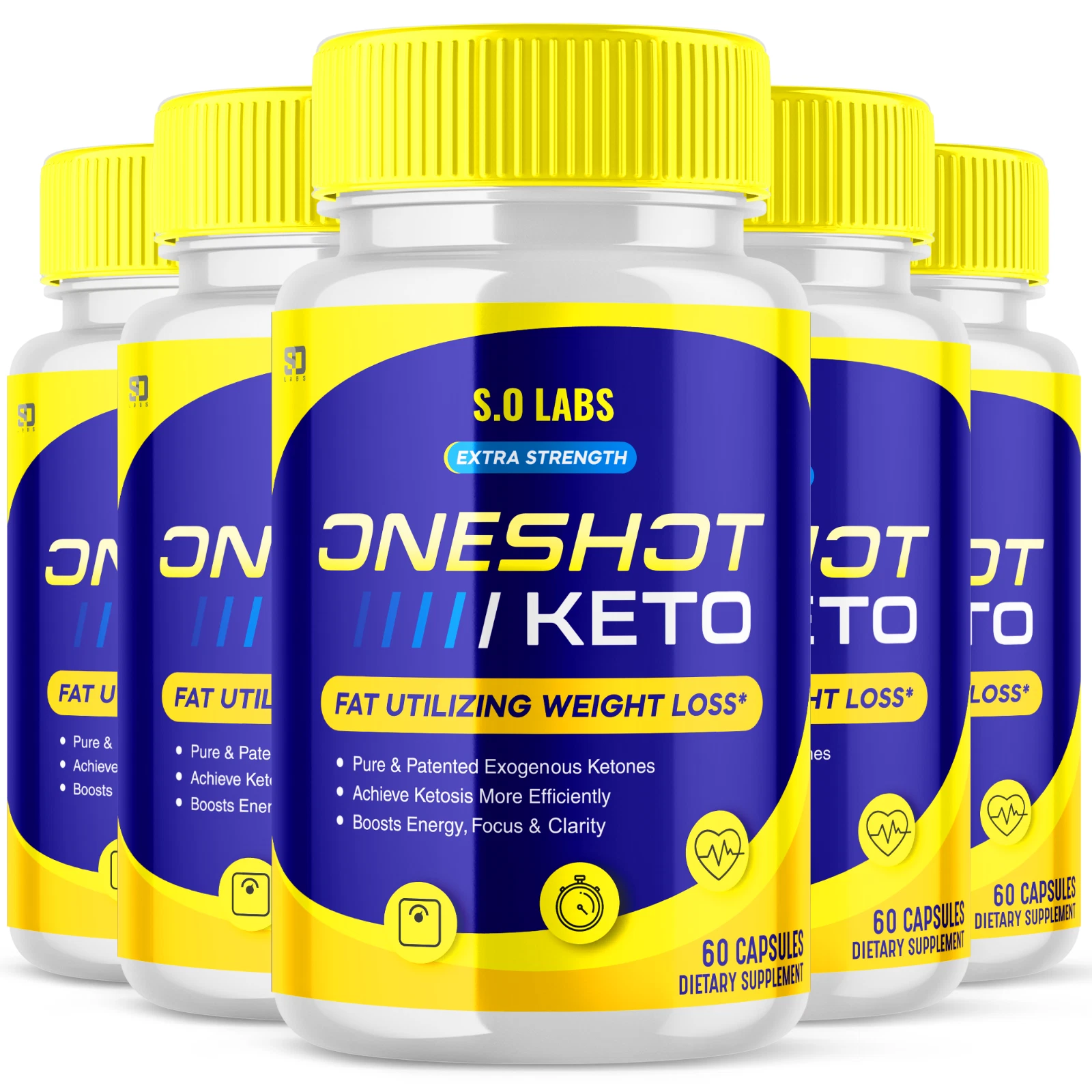 One Shot Keto Capsule - Support Weight Loss, Daily Energy & Vitality (5 Pack)