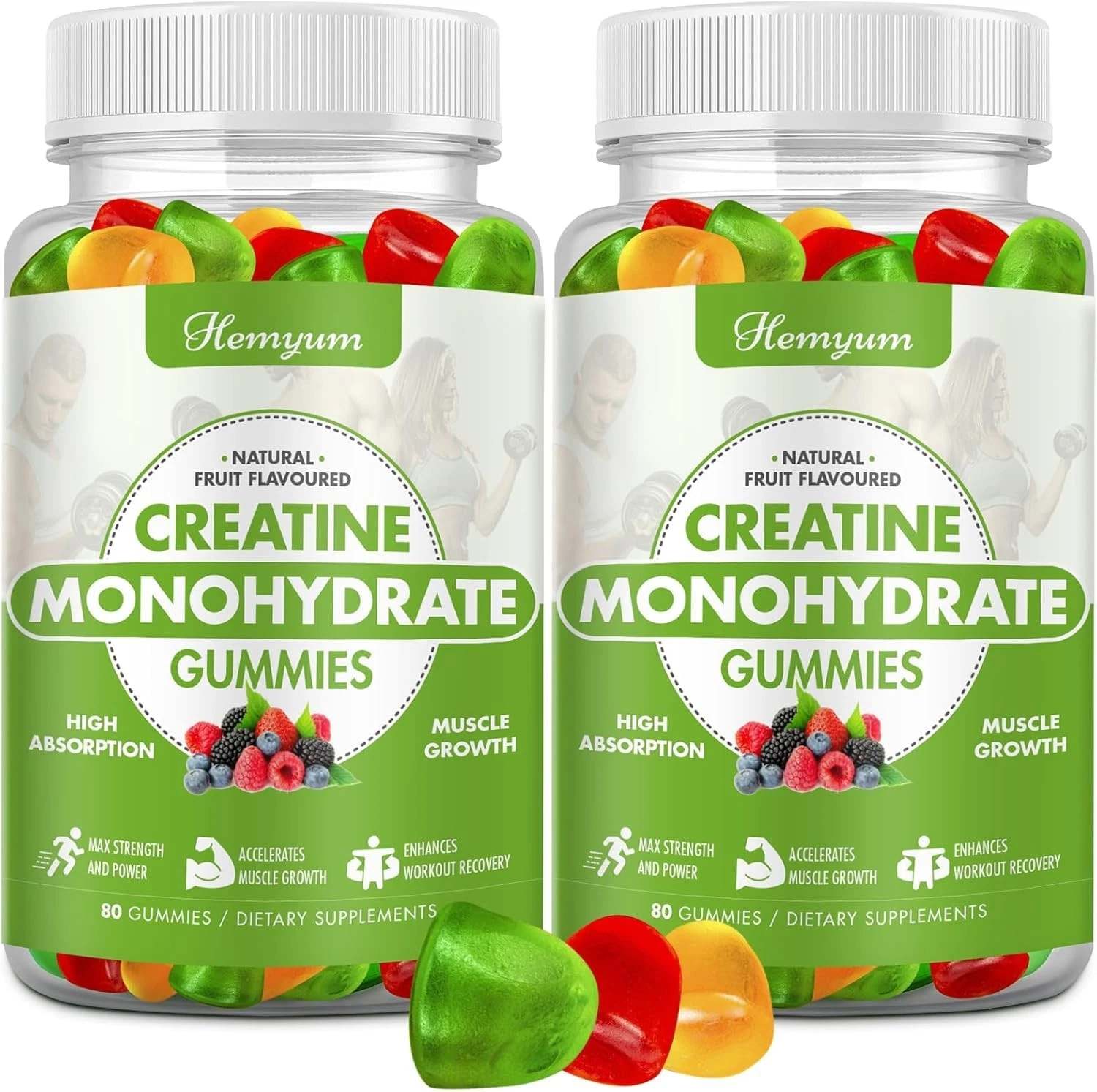 Creatine Monohydrate Gummies - 5g Creatine for Women Men, Enhanced Muscle Streng