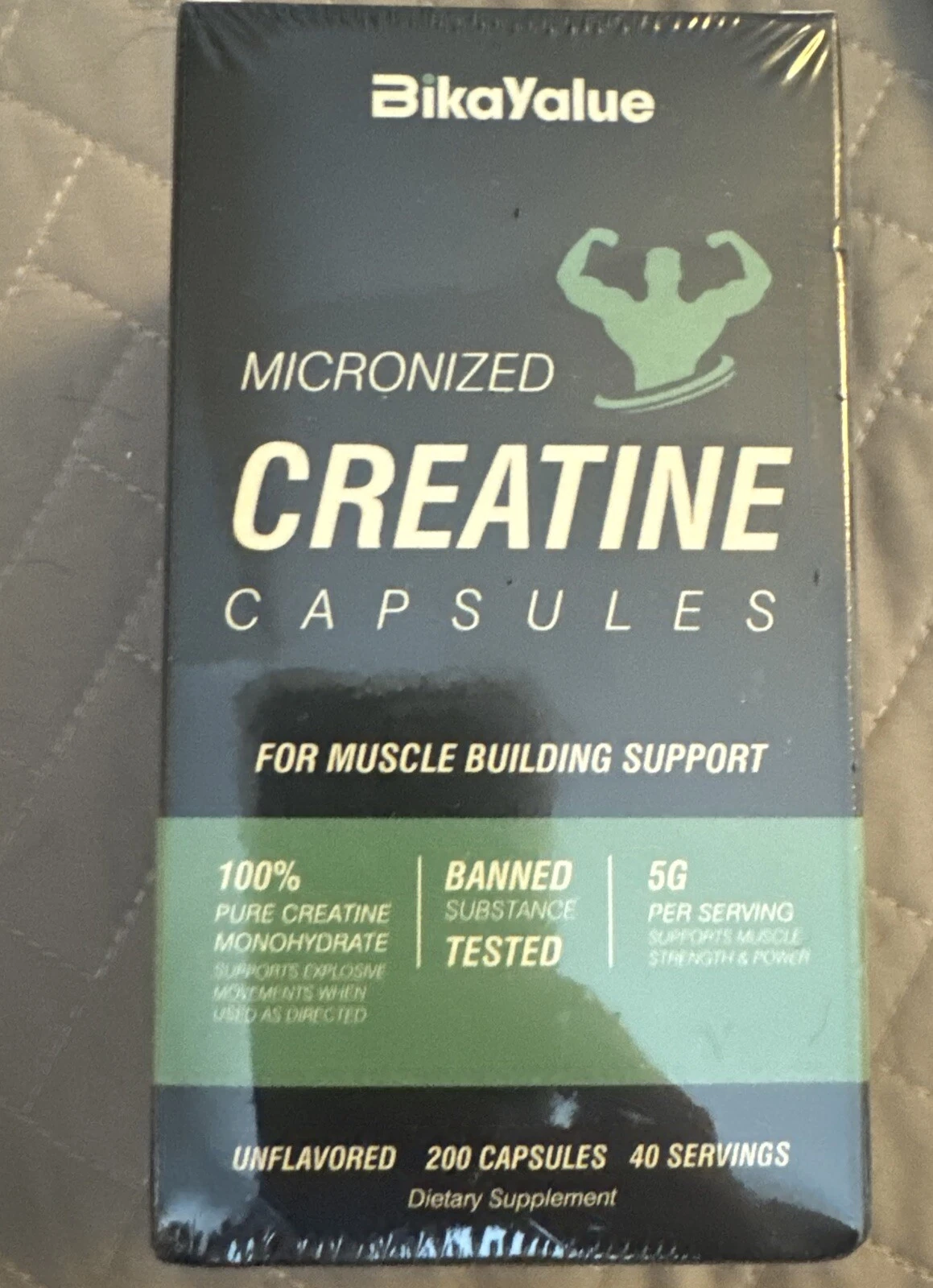 Micronized Creatine Monohydrate Capsules 200G Supplement for Muscle Strength USA