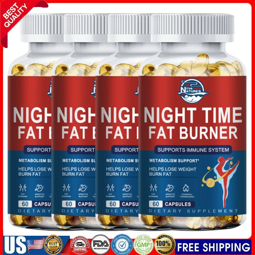 Night Time Fat Burner 60ct Weight Loss Appetite Suppressant Sleep Aid Diet Pills