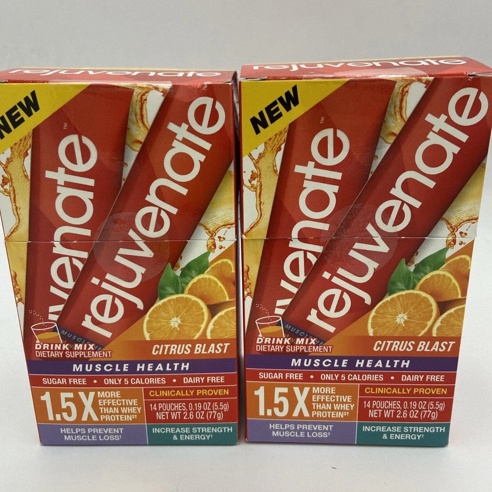 2 X Rejuvenate, Drink Mix, Citrus Blast, 28 Pouches, 0.19 oz Exp 11/30/2025!!