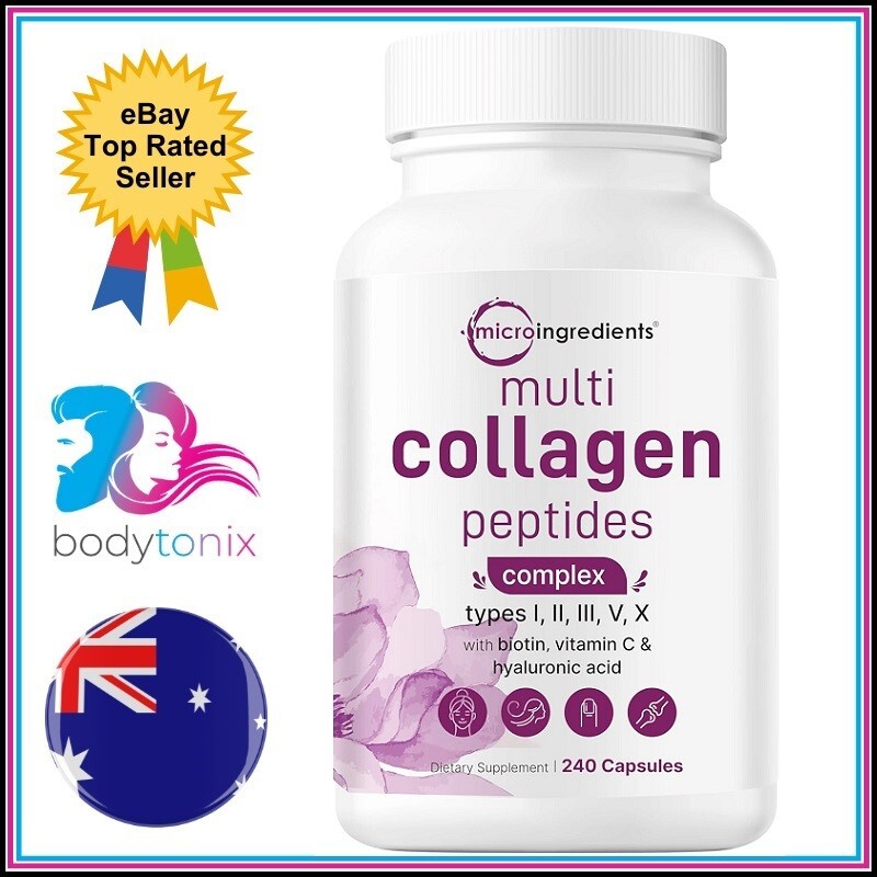 MULTI COLLAGEN PEPTIDES COMPLEX + Hyaluronic Acid Type I, II, III, V, X 240C