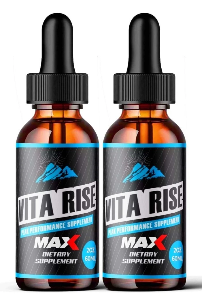 (2 Pack) Vita Rise MAX Drops for Men, Vita-Rise Male Health, Enhancement Formula