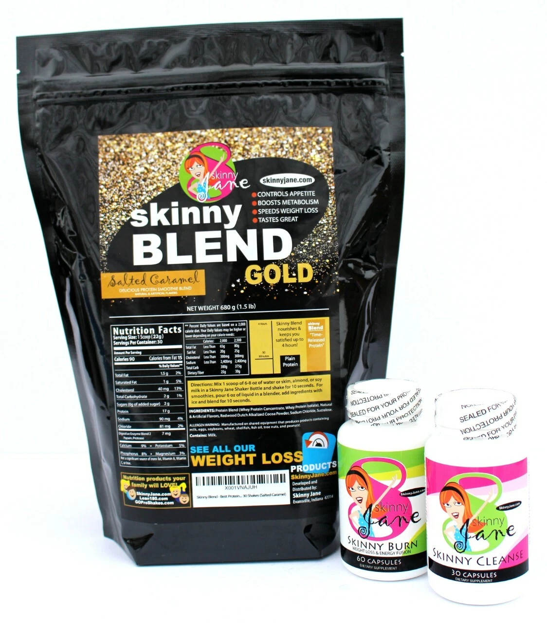 Skinny Jane Quick Slim Weight Loss Kit, Skinny Blend Gold and Diet Supplements