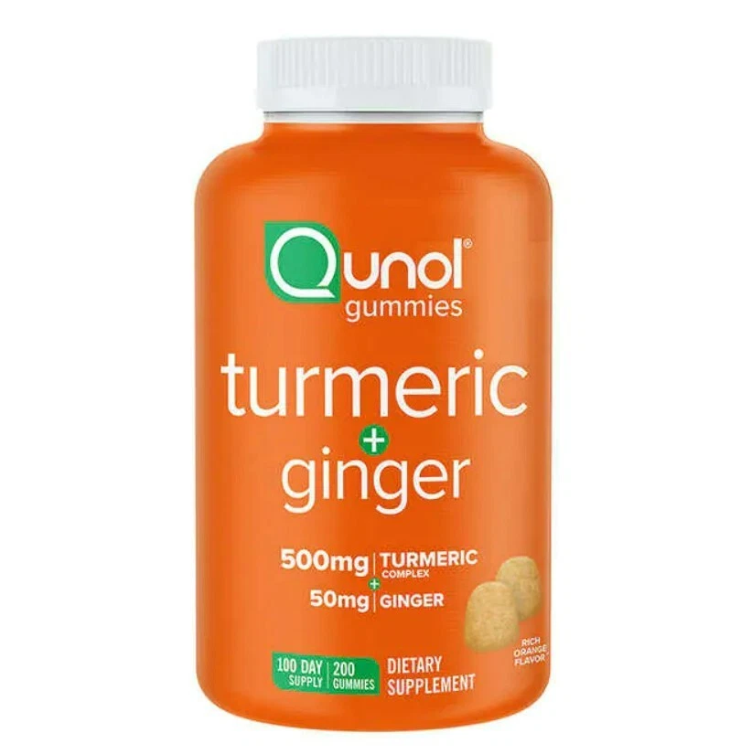 Qunol Turmeric Plus Ginger, 200 Gummies