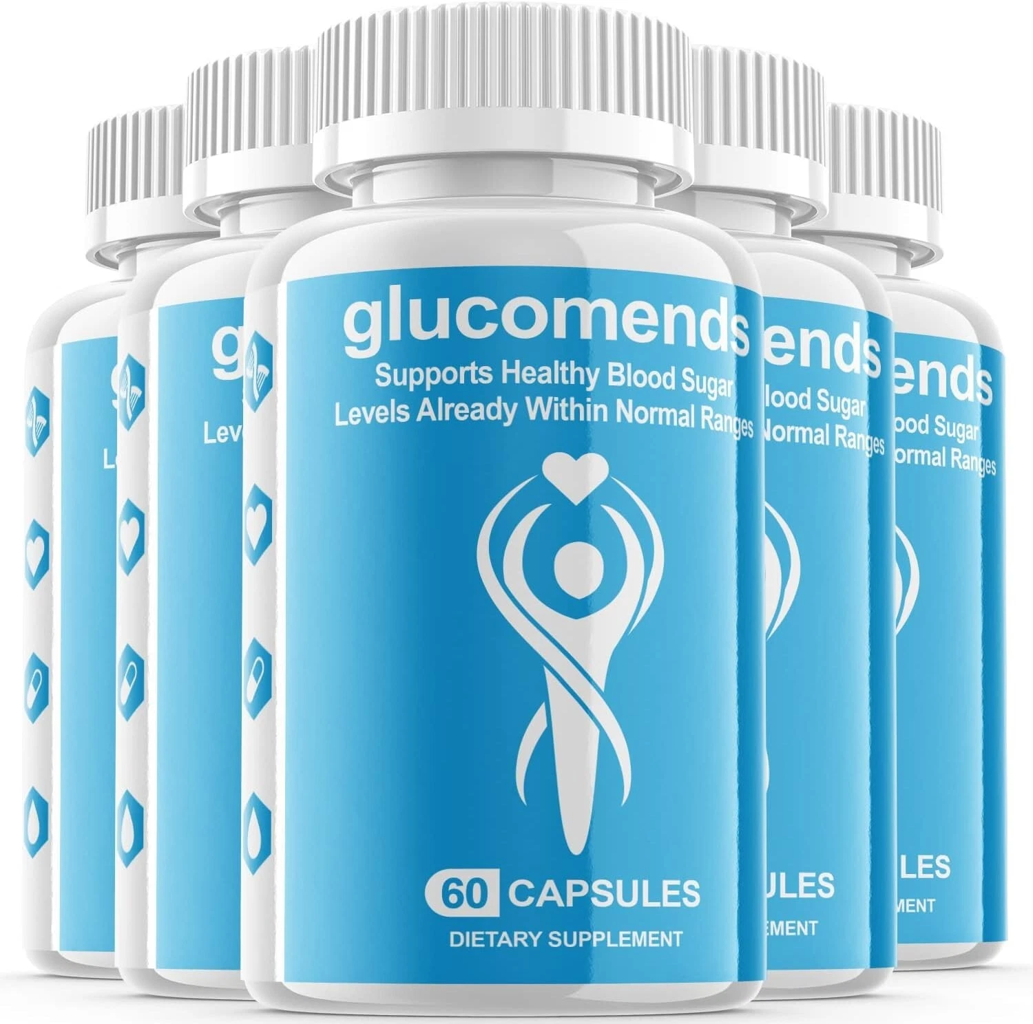 5 Pack - Glucomends Dietary Supplement, Support Blood Sugar, Glucose, Metabolism