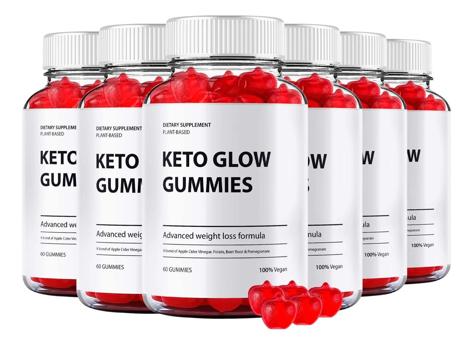 (6 Pack) Keto Glow Keto ACV Weight Loss Gummies, KetoGlow Gummies for Energy