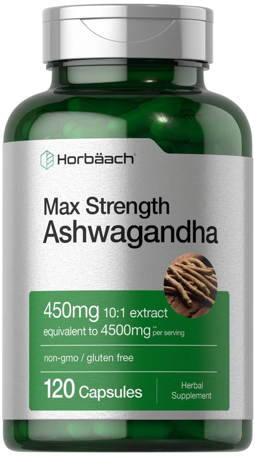 Ashwagandha Capsules | 4500 mg | 120 Count | by Horbaach