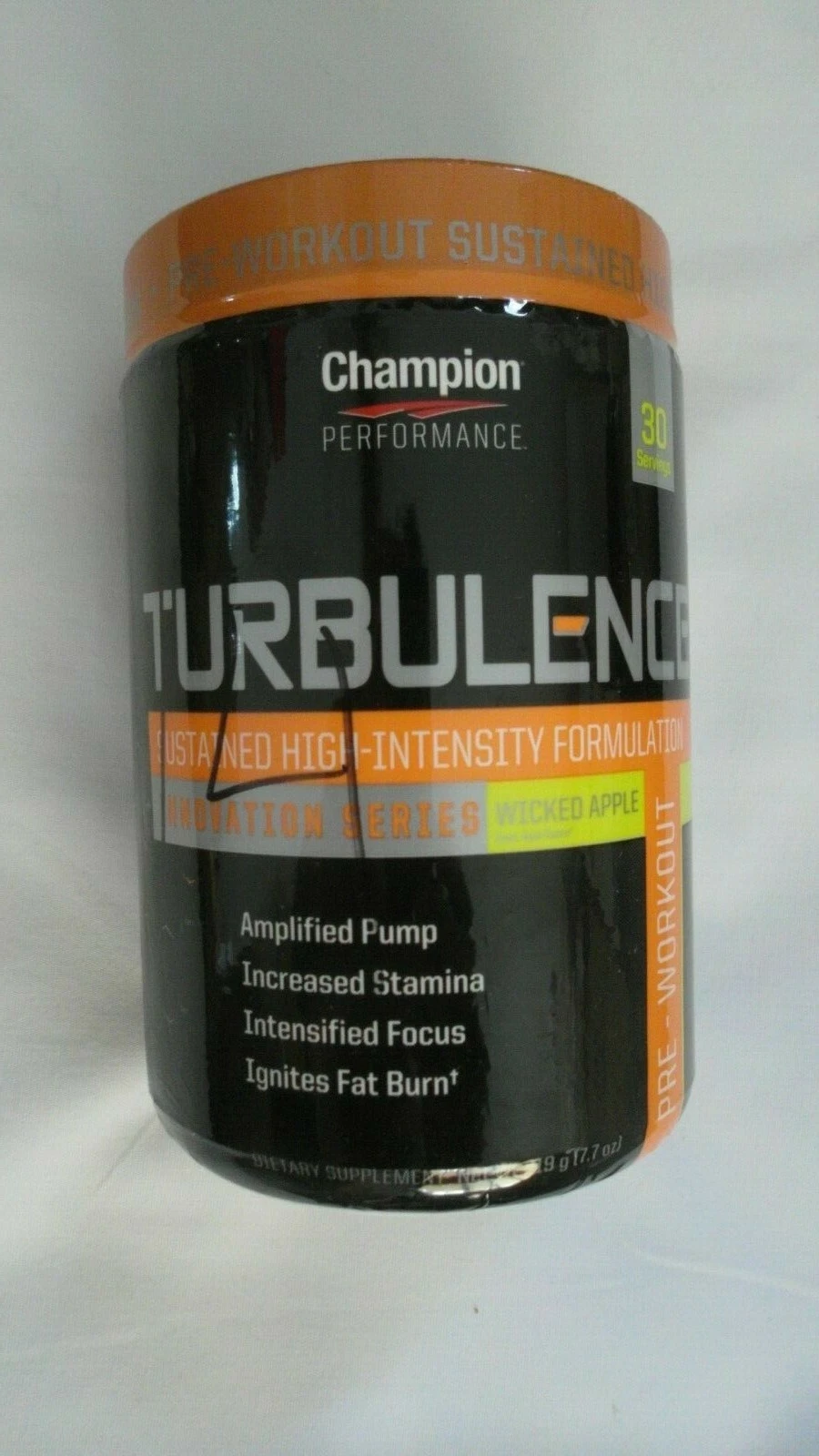 Champion Performance Turbulence Pre-Workout 7.7 Oz 30 Servings Wicked Apple Flav
