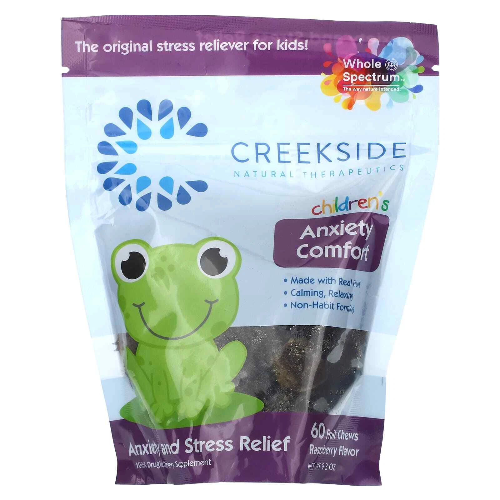 2 X Creekside Natural Therapeutics, Children's Anxiety Comfort, Raspberry, 60 Fr