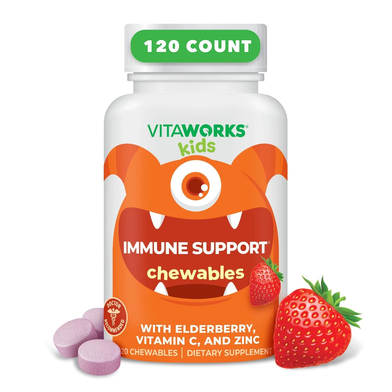 VitaWorks Kids Elderberry With Zinc and Vitamin C - Immune Support Supplement...